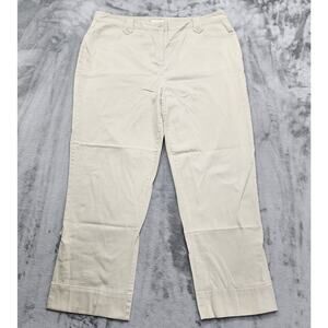 Charter Club Pants Womens 20W Beige Katherine Fit Full Length Classic High Rise